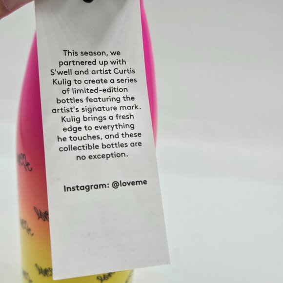 Starbucks CURTIS KULIG ART S'well LOVE ME Stainless Steel Water Bottle - New - Picture 7 of 11